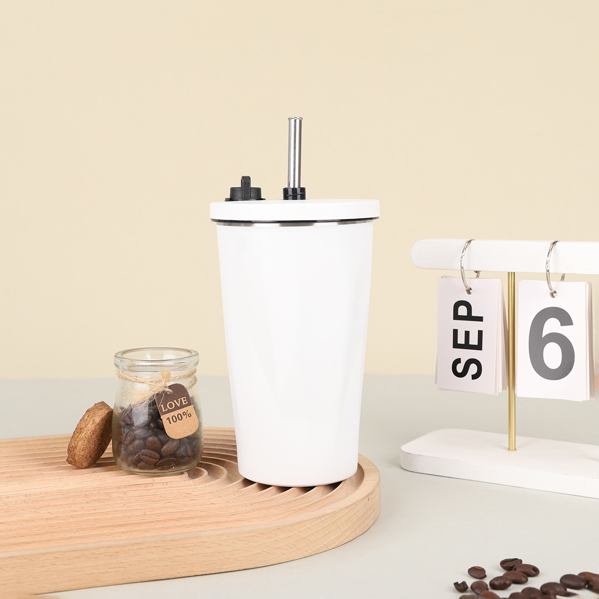Portable 600ml Stainless Steel Drinking Cup