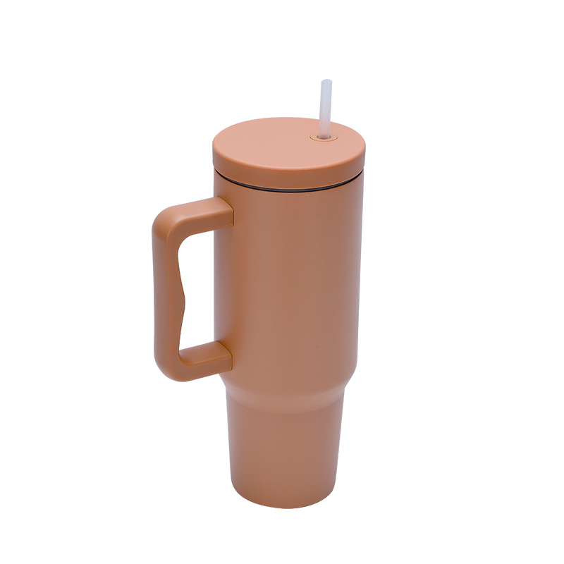 600ml Stainless Steel Cup with Straw