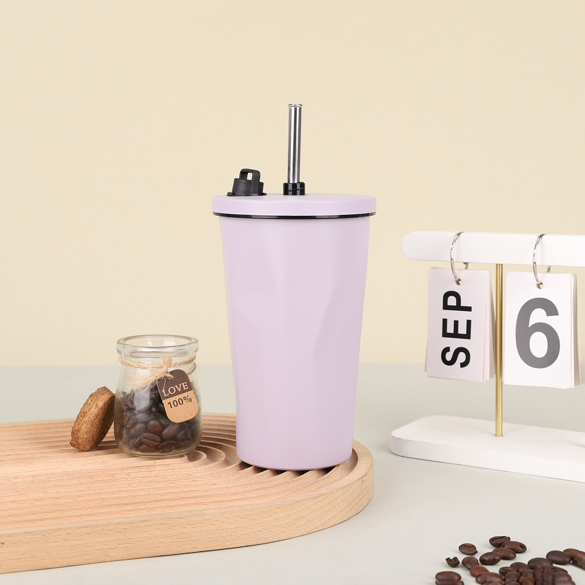 Portable 600ml Stainless Steel Drinking Cup